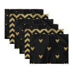 - Servis6li-Set202-Gorsel3 - Realhomes  6'lı Siyah Zeminli Altın Varaklı Amerikan Servis Seti Realhomes