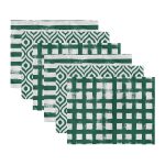 - Servis6li-Set213-Gorsel3 - Realhomes 6'lı Koyu Yeşil Geometrik Çizimli Özel Tasarımlı Amerikan Servis Seti Realhomes