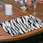 6'lı Siyah Beyaz Zebra Desen Tasarımlı Amerikan Servis Seti Realhomes