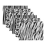 6'lı Siyah Beyaz Zebra Desen Tasarımlı Amerikan Servis Seti Realhomes