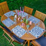 - Servis6li-Set221-Gorsel1 - Realhomes 6'lı Beyaz Zeminde Mavi Geometrik Çizimli Amerikan Servis Seti Realhomes