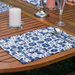 - Servis6li-Set221-Gorsel2 - Realhomes 6'lı Beyaz Zeminde Mavi Geometrik Çizimli Amerikan Servis Seti Realhomes