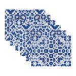 - Servis6li-Set221-Gorsel3 - Realhomes 6'lı Beyaz Zeminde Mavi Geometrik Çizimli Amerikan Servis Seti Realhomes