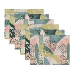 6'lı Pastel Renkli Özel Tasarım Amerikan Servis Seti Realhomes