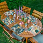 - Servis6li-Set229-Gorsel1 - Realhomes  6'lı Renkli Tropik Yaprak Motifli Amerikan Servis Seti Realhomes