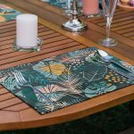 - Servis6li-Set229-Gorsel2 - Realhomes  6'lı Renkli Tropik Yaprak Motifli Amerikan Servis Seti Realhomes