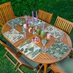 - Servis6li-Set230-Gorsel1 - Realhomes 6'lı Soyut Tropik Yaprak Tasarımlı Amerikan Servis Seti Realhomes