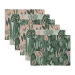 - Servis6li-Set230-Gorsel3 - Realhomes 6'lı Soyut Tropik Yaprak Tasarımlı Amerikan Servis Seti Realhomes