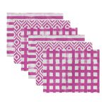 - Servis6li-Set232-Gorsel3 - Realhomes  6'lı Mor Geometrik Çizimli Özel Tasarım Amerikan Servis Seti Realhomes