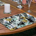 - Servis6li-Set236-Gorsel2 - Realhomes 6'lı Gold Detaylı Siyah Zeminde Palmiye Ağaçları Amerikan Servis Seti Realhomes