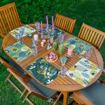 6'lı Tropik Yaprak Tasarımlı Amerikan Servis Seti Realhomes