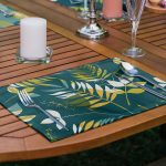 6'lı Tropik Yaprak Tasarımlı Amerikan Servis Seti Realhomes