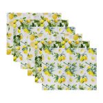 6'lı Limon Temalı Özel Tasarım Amerikan Servis Seti Realhomes