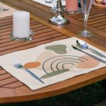 6'lı Krem Renkli Yaprak Tasarımlı Amerikan Servis Seti Realhomes