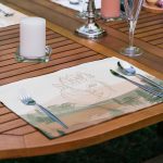 - Servis6li-Set245-Gorsel2 - Realhomes 6'lı Renkli Zemin Üzerinde Onedraw Çizimli Bayan Silüeti Motifli Amerikan Servis Seti Realhomes