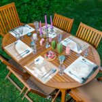 - Servis6li-Set247-Gorsel1 - Realhomes 6'lı Renkli Zemin Üzerinde Onedraw Çizimli Amerikan Servis Seti Realhomes