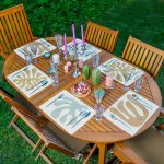 6'lı Pastel Renkli Yosun Çizimleri Özel Tasarım Amerikan Servis Seti Realhomes