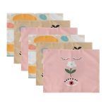 6'lı Renkli Zemin Onedraw Çizimli Özel Tasarım Amerikan Servis Seti Realhomes