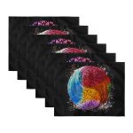 - Servis6li-Set258-Gorsel3 - Realhomes  6'lı Renkli Uzakdoğu Etnik Figürlü Amerikan Servis Seti Realhomes