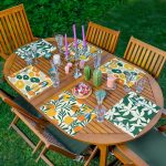 6'lı Rengarenk Zemin Çiçek & Dallar Amerikan Servis Seti Realhomes