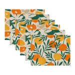 6'lı Rengarenk Zemin Çiçek & Dallar Amerikan Servis Seti Realhomes