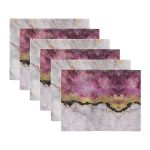 - Servis6li-Set26-Gorsel3 - Realhomes  6'lı Mor Temalı Mermer Tasarımlı Amerikan Servis Seti Realhomes