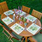 - Servis6li-Set268-Gorsel1 - Realhomes  6'lı Yeşil Yaprak Tasarımlı Amerikan Servis Seti Realhomes