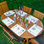 - Servis6li-Set272-Gorsel1 - Realhomes  6'lı Siyah Beyaz Karahindiba Özel Tasarımlı Amerikan Servis Seti Realhomes