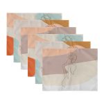 - Servis6li-Set273-Gorsel3 - Realhomes  6'lı Renkli Szemin Kadın Silüeti Özel Tasarım Amerikan Servis Seti Realhomes