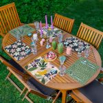 6'lı Renkli Yaprak Tasarımlı Amerikan Servis Seti Realhomes