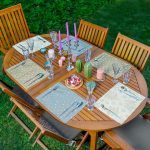 6'lı Renkli Zemin Kar Taneli Özel Tasarım Amerikan Servis Seti Realhomes