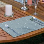 6'lı Renkli Zemin Kar Taneli Özel Tasarım Amerikan Servis Seti Realhomes