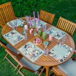 6'lı Yeşil Zeminli Çiçek Tasarımlı Amerikan Servis Seti Realhomes