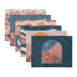 6'lı Ay & Dağ Tasarımlı Gece Tasarımlı Amerikan Servis Seti Realhomes