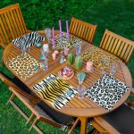 - Servis6li-Set288-Gorsel1 - Realhomes  6'lı Renkli Zebra Desen Tasarımlı Amerikan Servis Seti Realhomes