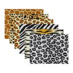 - Servis6li-Set288-Gorsel3 - Realhomes  6'lı Renkli Zebra Desen Tasarımlı Amerikan Servis Seti Realhomes