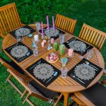 6'lı Siyah Beyaz Mandala Özel Tasarım Amerikan Servis Seti Realhomes