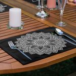 6'lı Siyah Beyaz Mandala Özel Tasarım Amerikan Servis Seti Realhomes