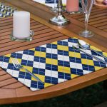 - Servis6li-Set293-Gorsel2 - Realhomes  6'lı Sarı Lacivert Zigzag & Ekose Tasarımlı Amerikan Servis Seti Realhomes