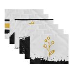 6'lı Siyah Beyaz Gold Detaylı Özel Tasarım Amerikan Servis Seti Realhomes