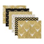 - Servis6li-Set299-Gorsel3 - Realhomes 6'lı Altın Varaklı Yılbaşı Temalı Amerikan Servis Seti Realhomes