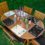 6'lı Gold Detaylı Siyah Beyaz Yılbaşı Temalı Amerikan Servis Seti Realhomes