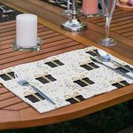 6'lı Gold Detaylı Siyah Beyaz Yılbaşı Temalı Amerikan Servis Seti Realhomes