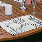 6'lı Krem Renkli Özel Tasarım Çizimler Amerikan Servis Seti Realhomes