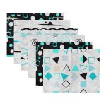 6'lı Özel Tasarım Puan & Geometrik Şekiller Amerikan Servis Seti Realhomes