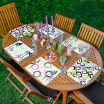 6'lı Özel Tasarım Renkli Figürler Amerikan Servis Seti Realhomes