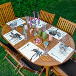 6'lı Karakalem Ağaç Tasarımlı Amerikan Servis Seti Realhomes