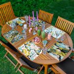 6'lı Renkli Sarmaşık Desen Tasrımlı Amerikan Servis Seti Realhomes