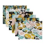 6'lı Renkli Sarmaşık Desen Tasrımlı Amerikan Servis Seti Realhomes