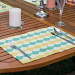 6'lı Renkli Geometrik Çizimli Özel Tasarım Amerikan Servis Seti Realhomes